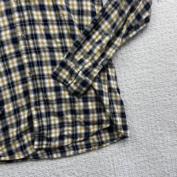 Only & Sons Slim-Fit Men's Plaid Shirt Yellow / Black Sz L Lumberjack Outdoor - Picture 6 of 16